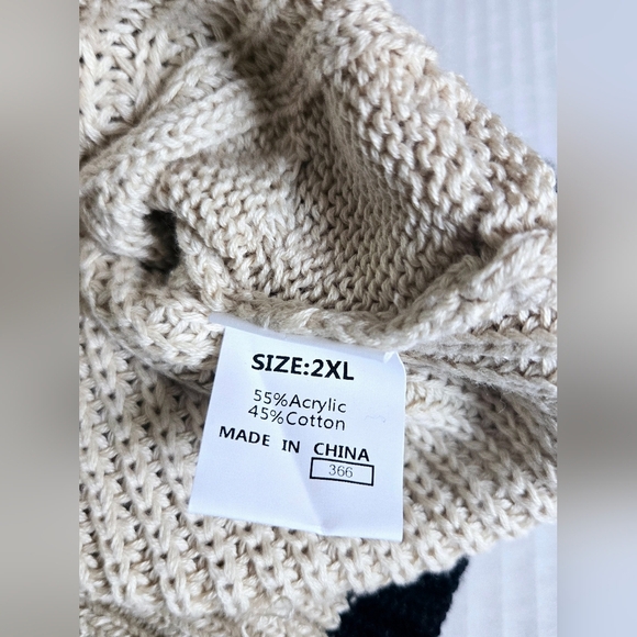 Dokotoo Tank Tops for Women Round Neck Cap Sleeve Color Block Cable Knit 2XL - Picture 6 of 10